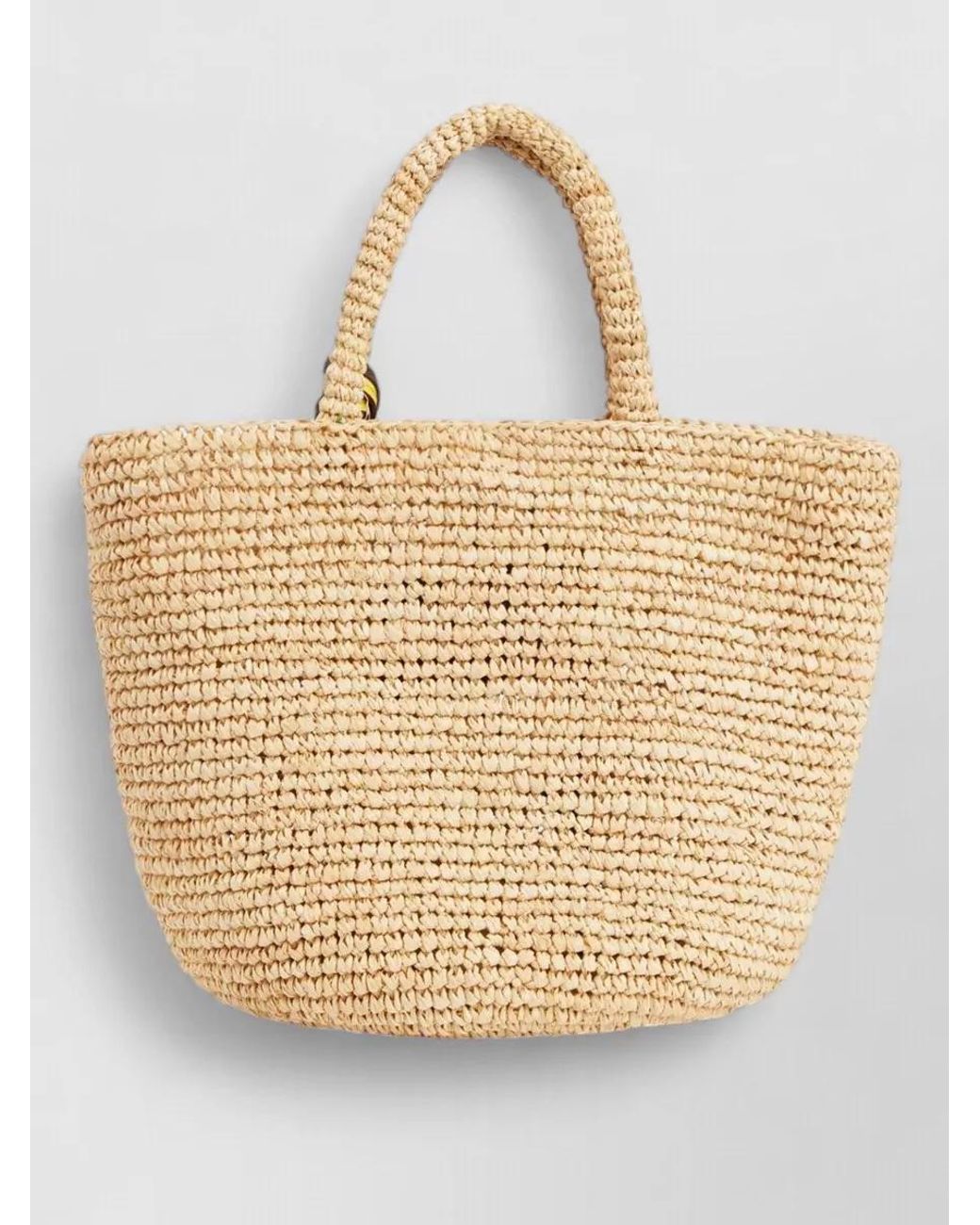 KENZO Natural Small Raffia Beach Bag