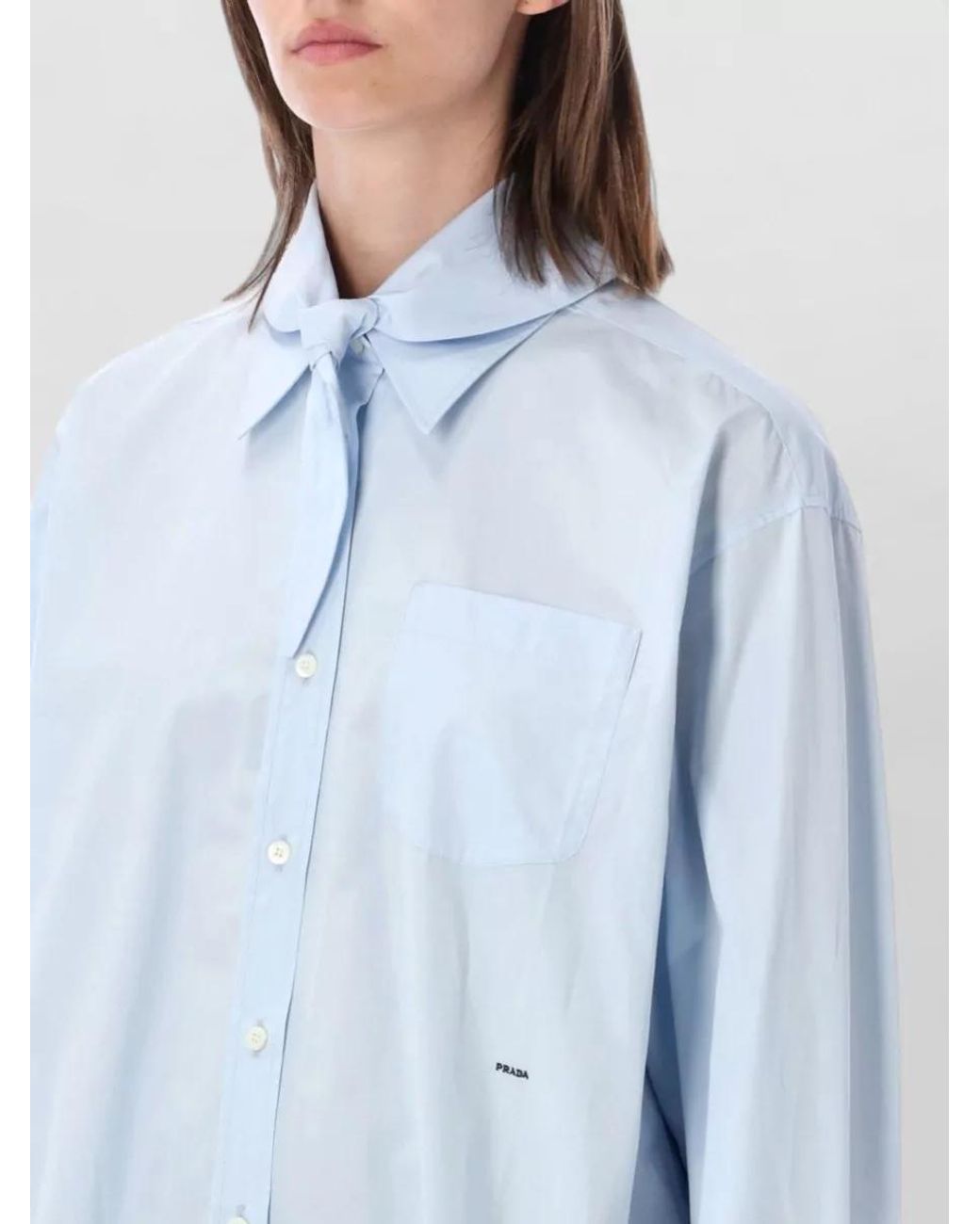 Prada Blue Poplin Shirt