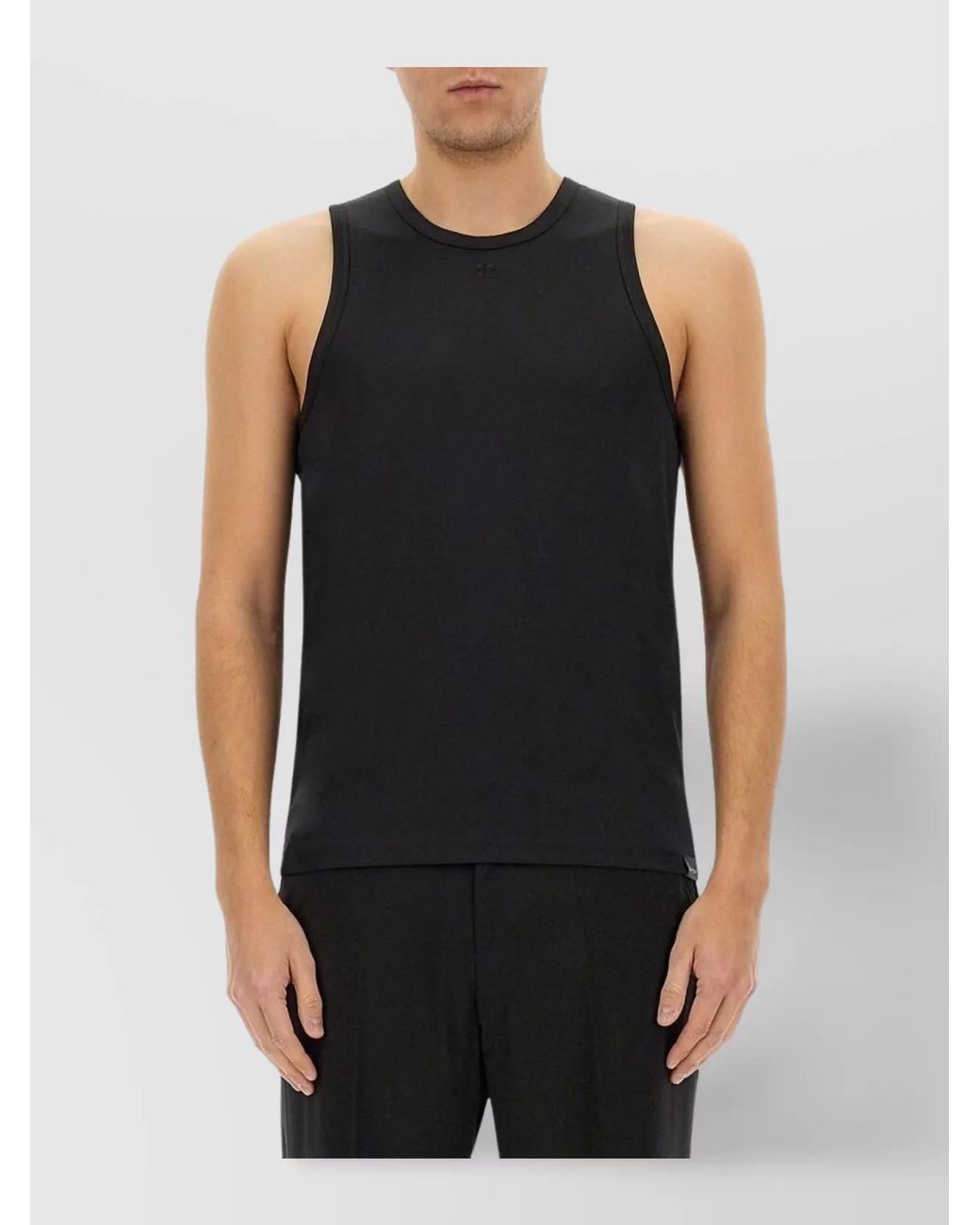 Courreges Black Tank Top for men