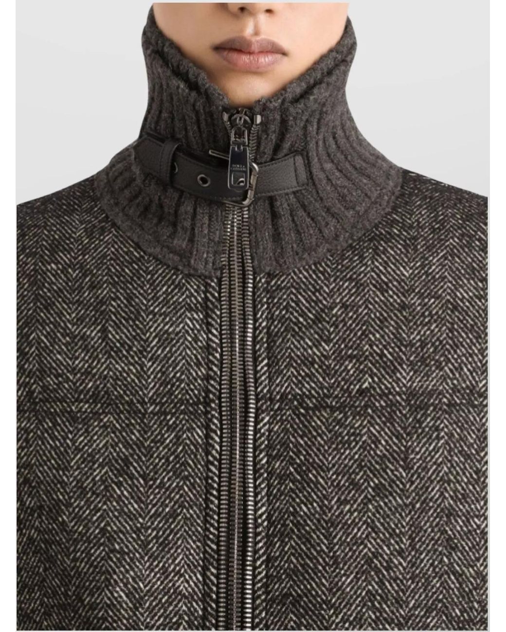 Dolce & Gabbana Black Quilted Houndstooth Bomber Jacket for men