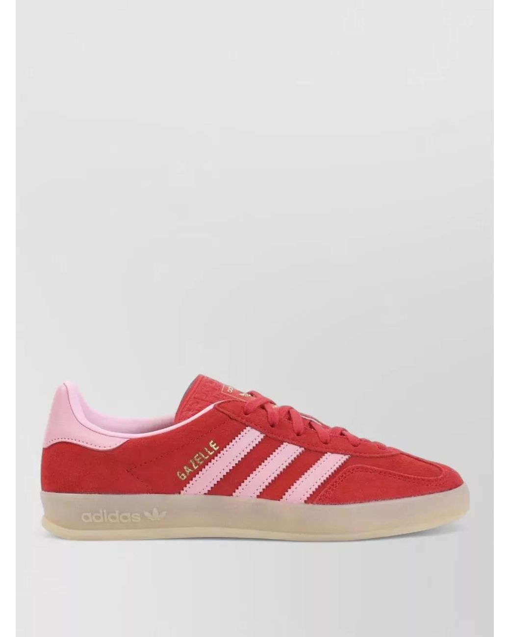 Adidas Red Leather Low-Top Sneakers