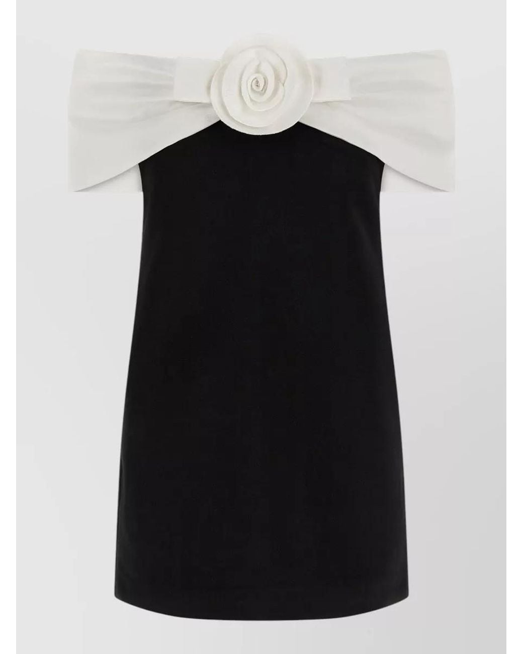 Self-Portrait Black Off-Shoulder Mini Dress