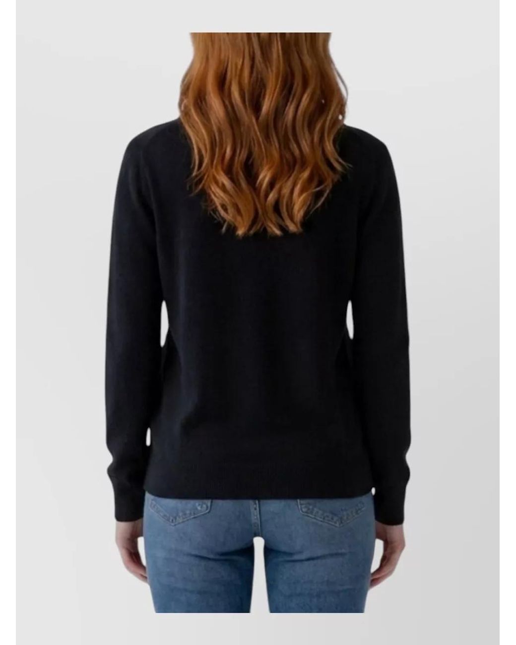 The Row Black Phora Sweater