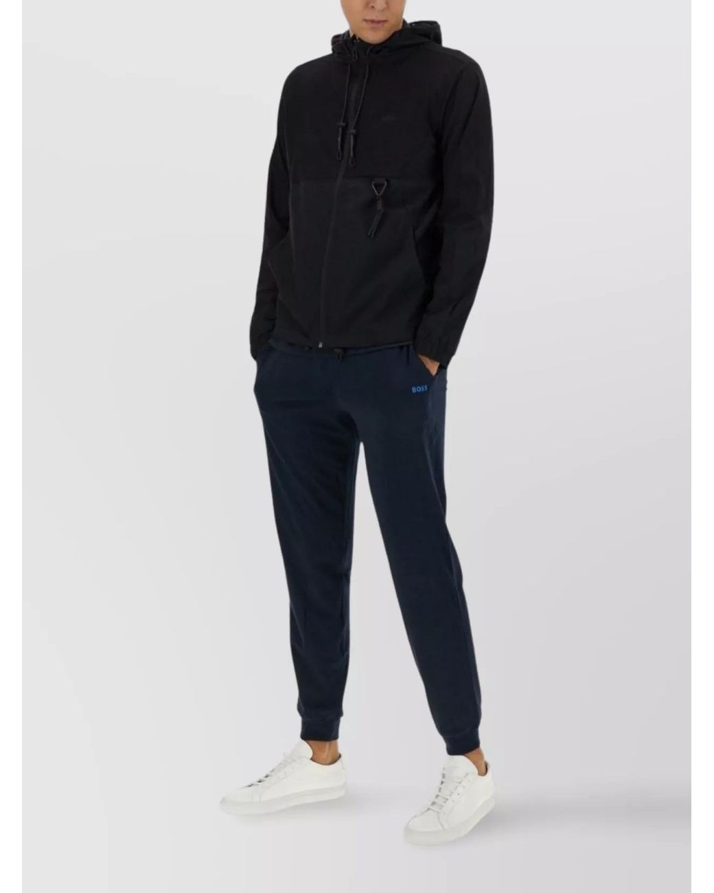 Boss Blue Technical Fabric Jacket for men
