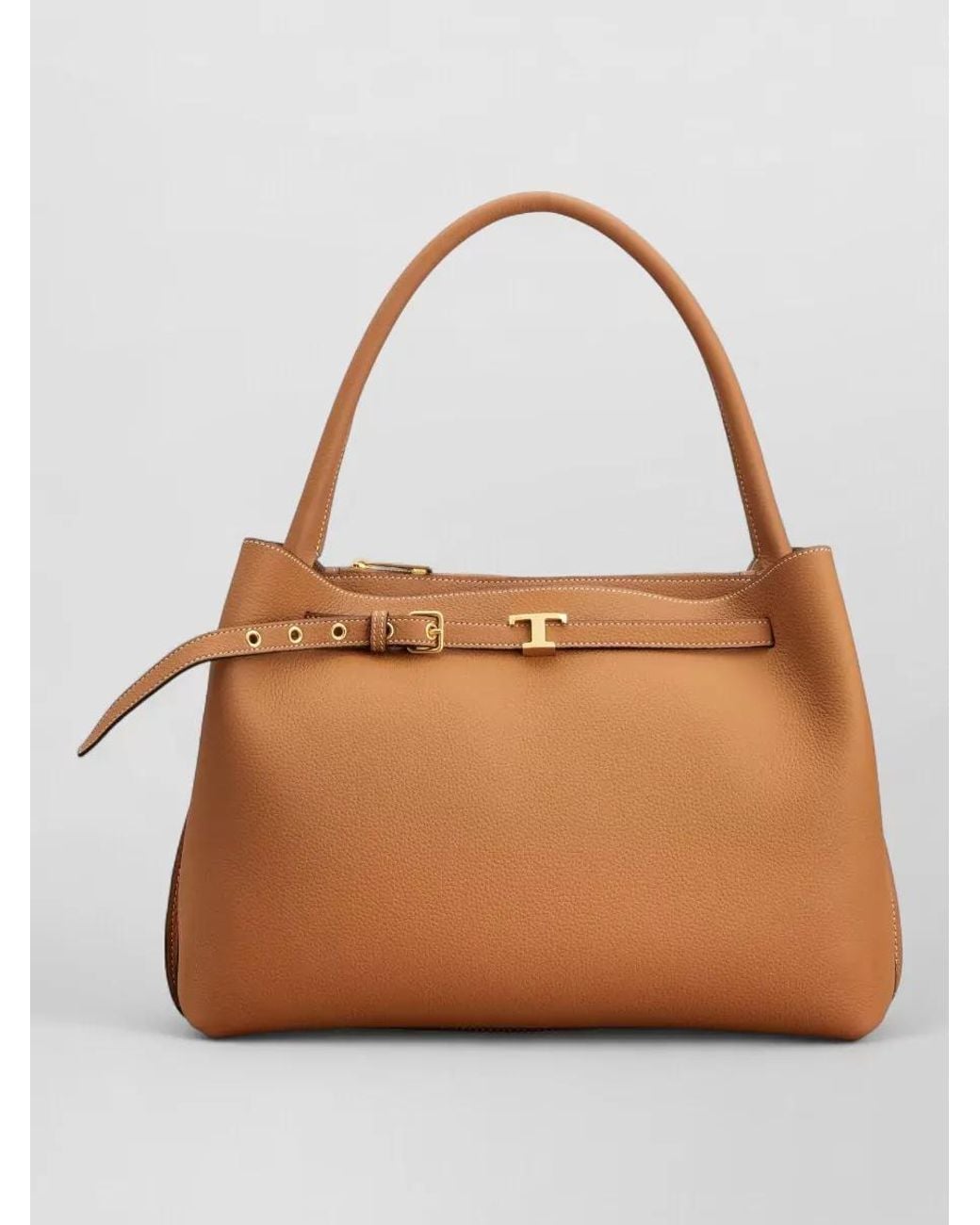 Tod's Brown T Timeless Small Leather Shoulder Bag