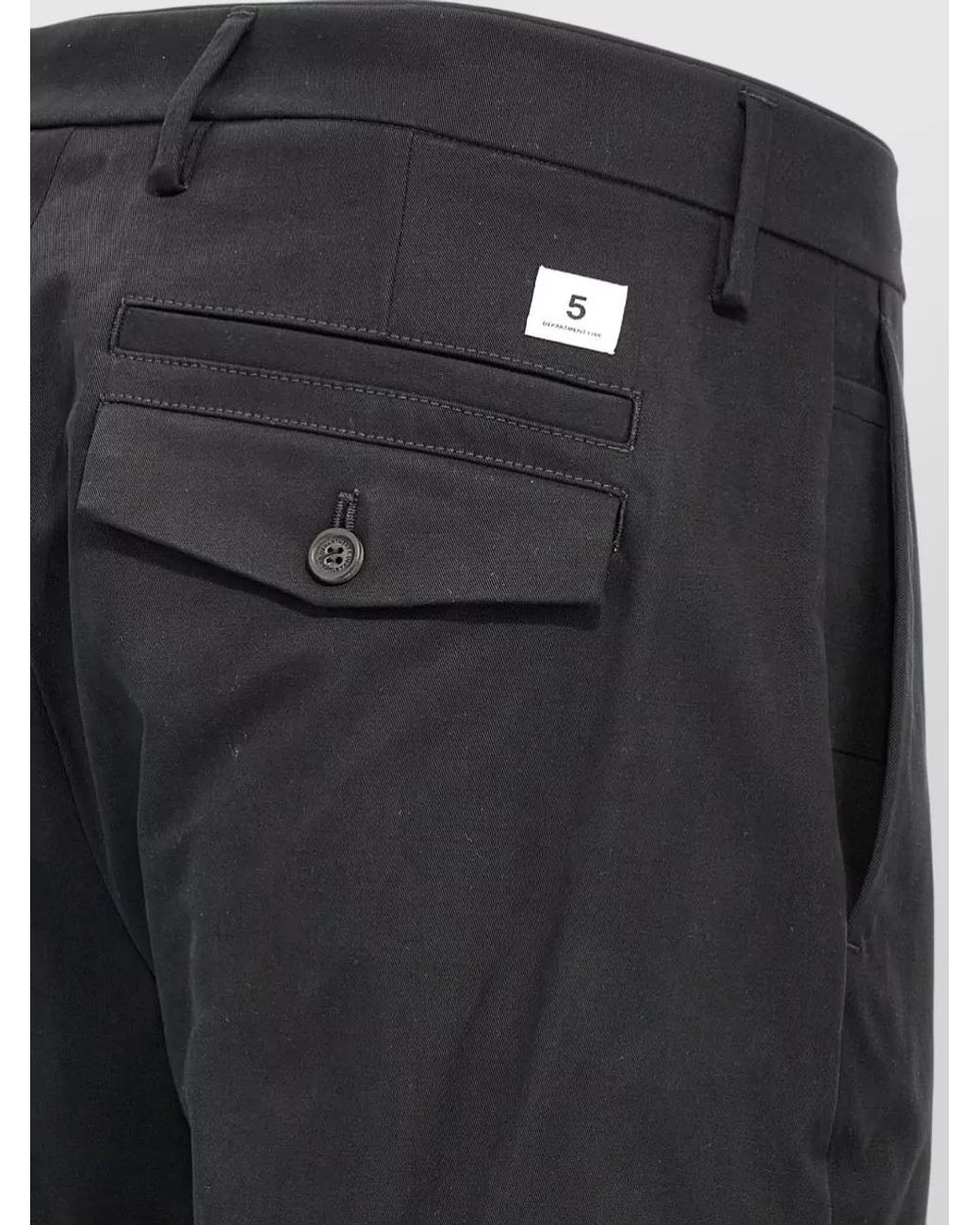 Department 5 Gray Cotton Straight-Leg Trousers for men