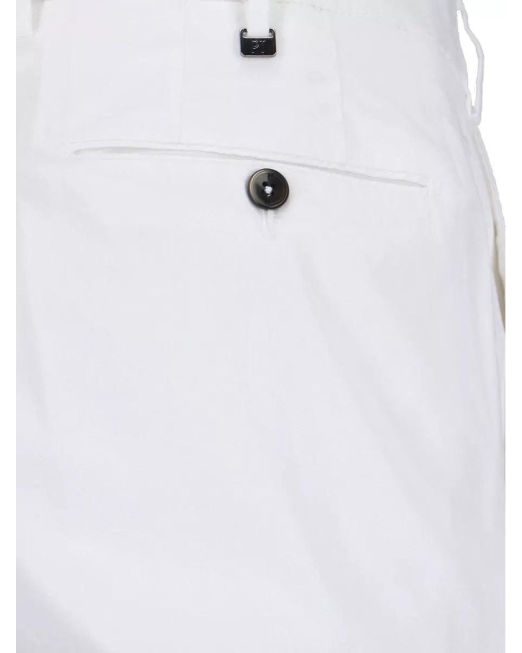 PT Torino White Straight-Leg Trousers for men