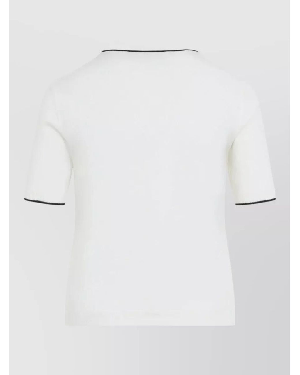 Valentino White Virgin Wool Knit T-Shirt