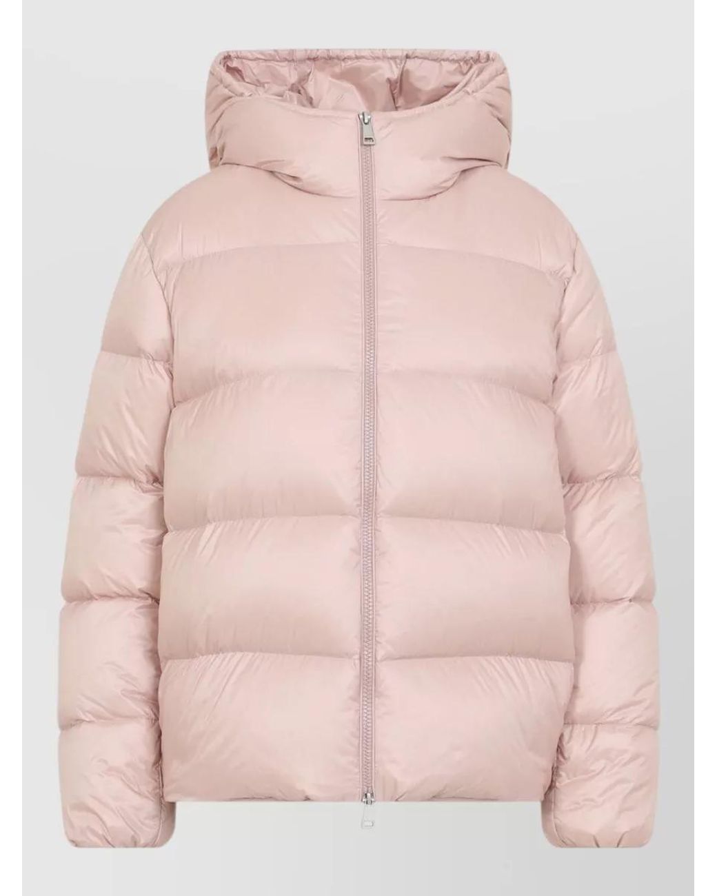 Moncler Pink Down Hooded Short Puffer Jacket