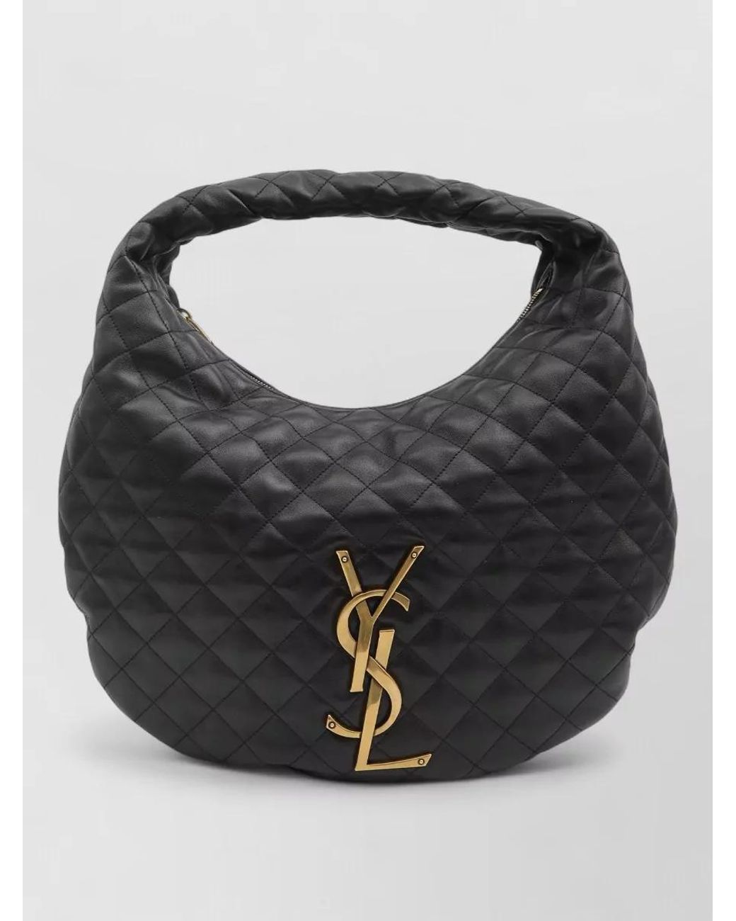 Saint Laurent Black Icare Quilted Lamb Leather Shoulder Bag