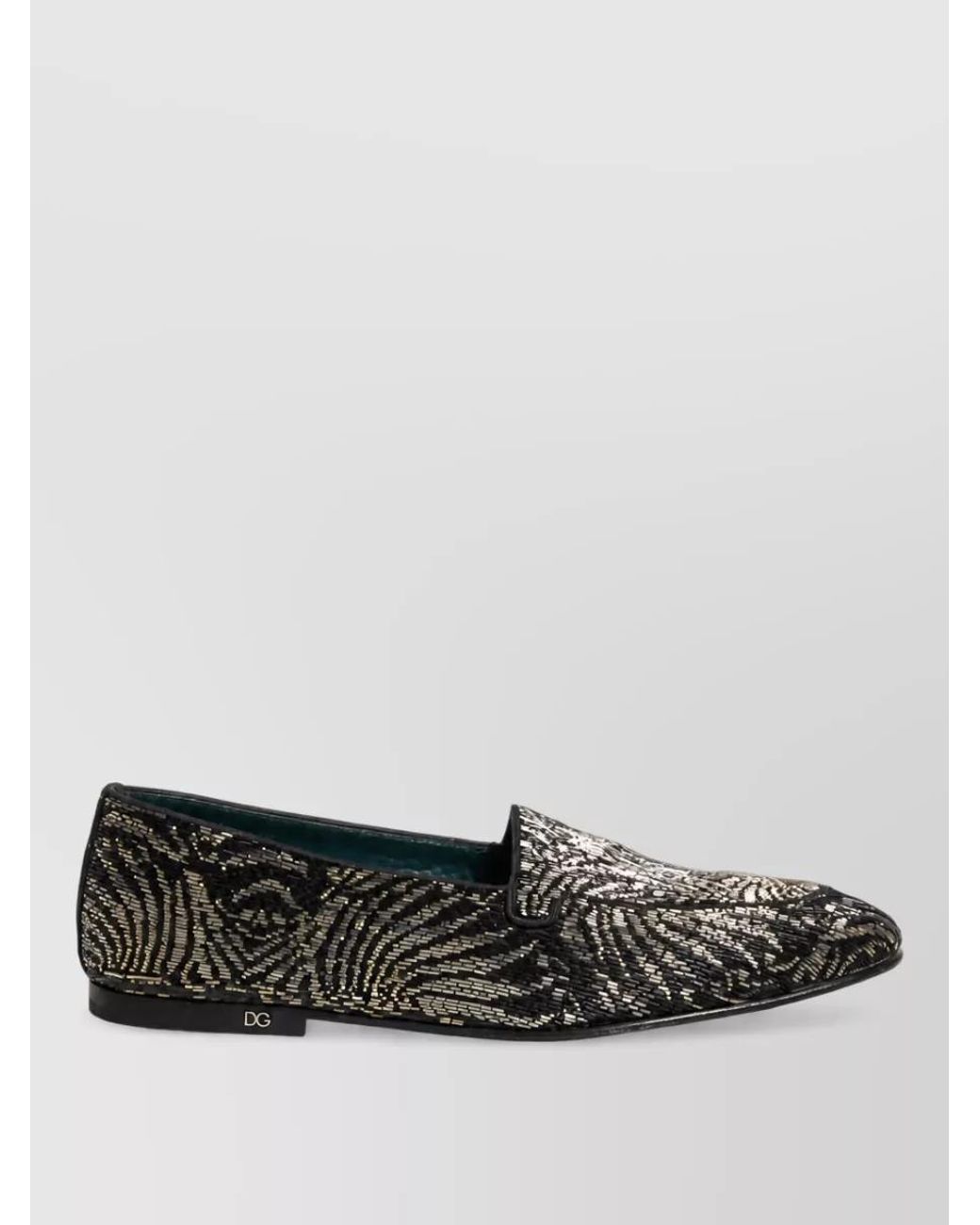 Dolce & Gabbana Black Leather Embellished Loafers for men