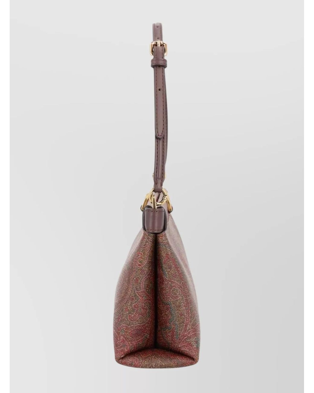 Etro Brown Paisley Pattern Shoulder Bag With Adjustable Strap