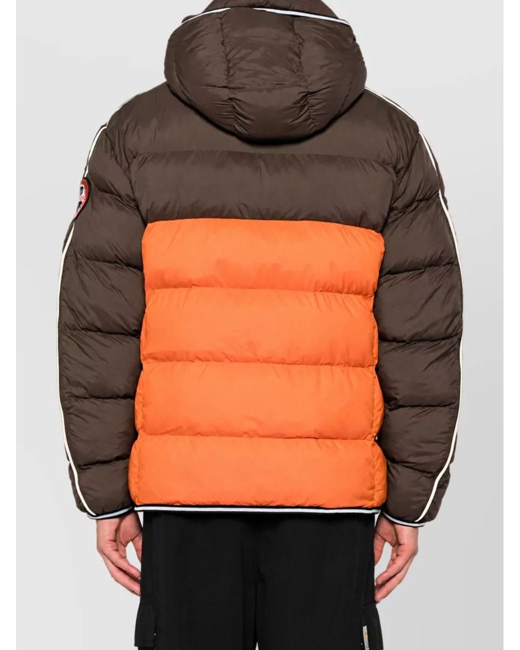 Napapijri Orange Puffer Coat for men