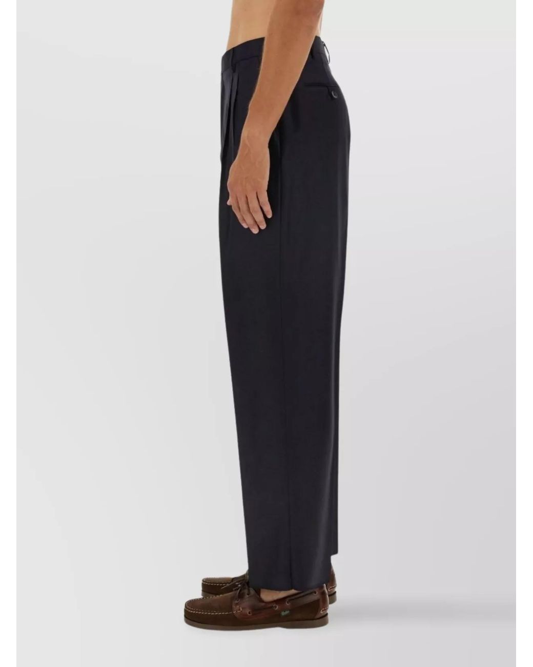 Etro Blue Wool Tailored Trousers for men