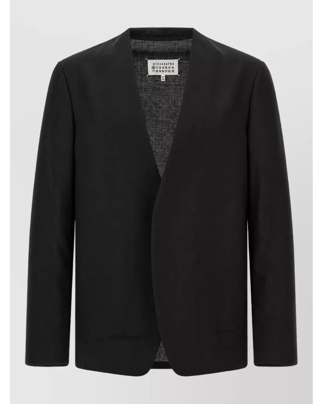 Maison Margiela Black Wool Regular-Fit Suit Jacket for men