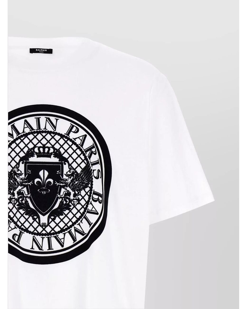 Balmain White Regular-Fit Cotton T-Shirt for men
