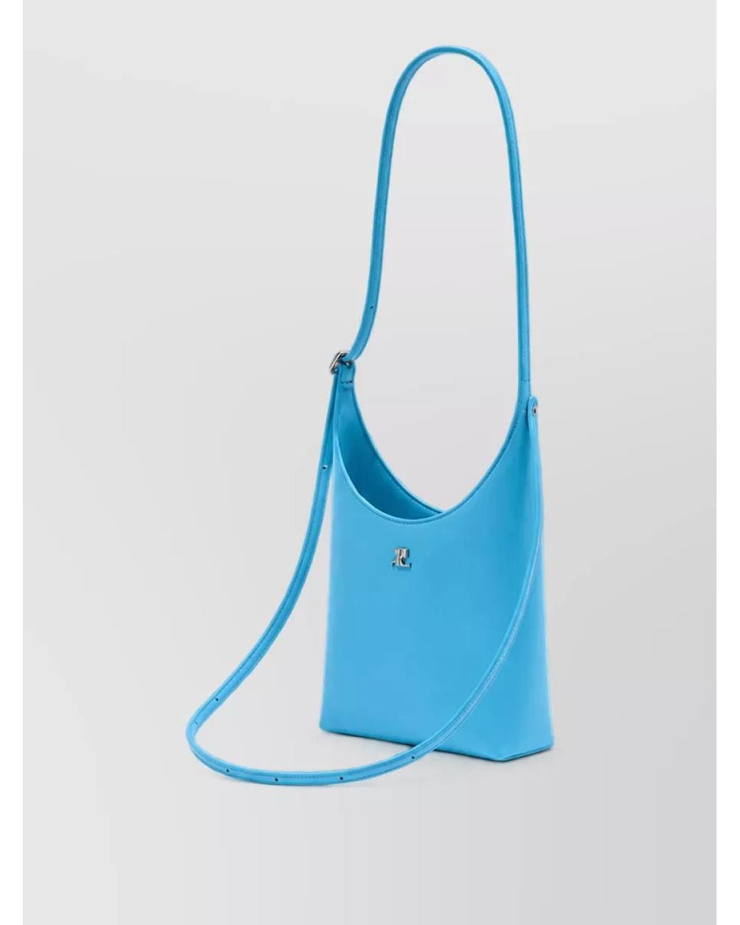 Courreges Blue Small Leather Cross-Body Bag