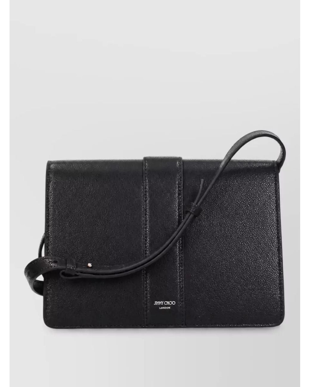 Jimmy Choo Black Leather Clutch Bag