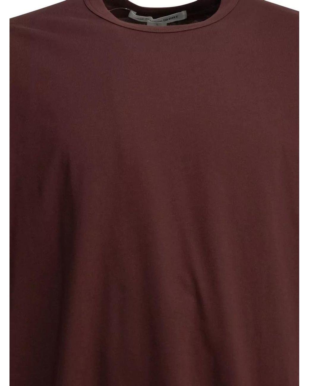Comme des Garçons Red Reversed Logo Print T-Shirt for men