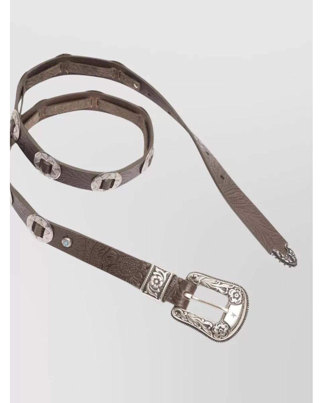 Golden Goose Deluxe Brand Gray Leather Belt