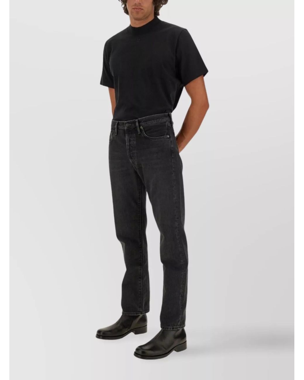 Courreges Black Logo Cotton T-Shirt for men
