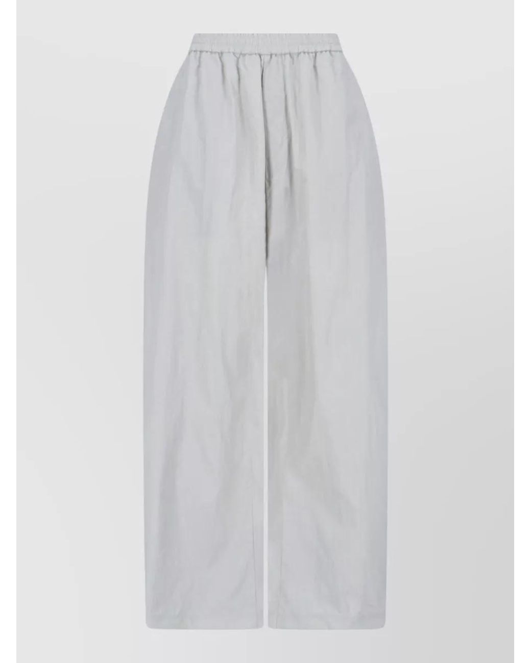 MM6 by Maison Margiela White Wide-Leg Trousers