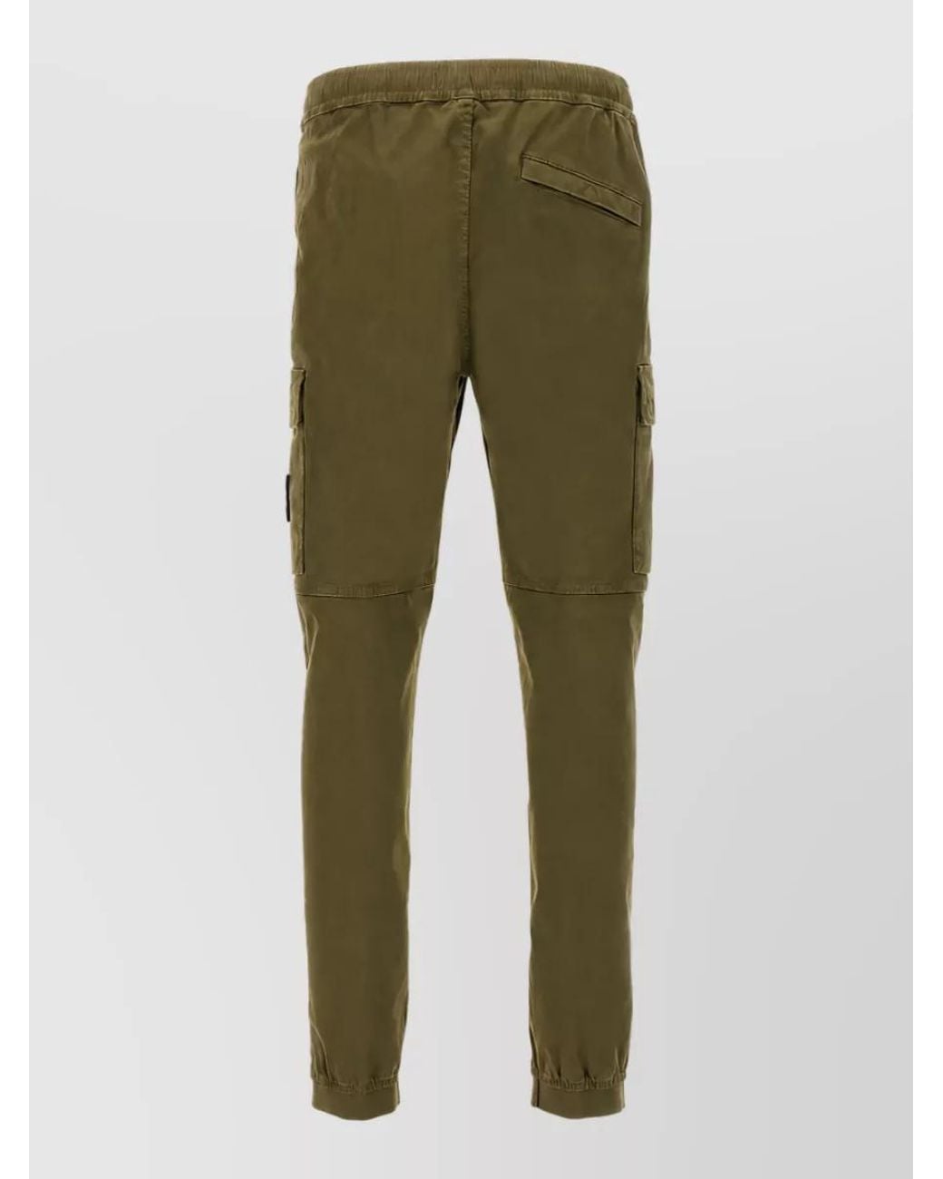 Stone Island Green Stretch Cotton Pants for men