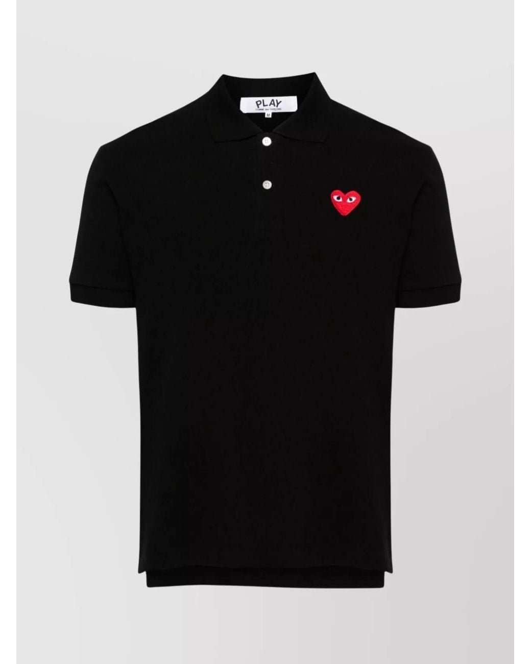 Comme des Garçons Black Cotton Logo Polo Shirt for men