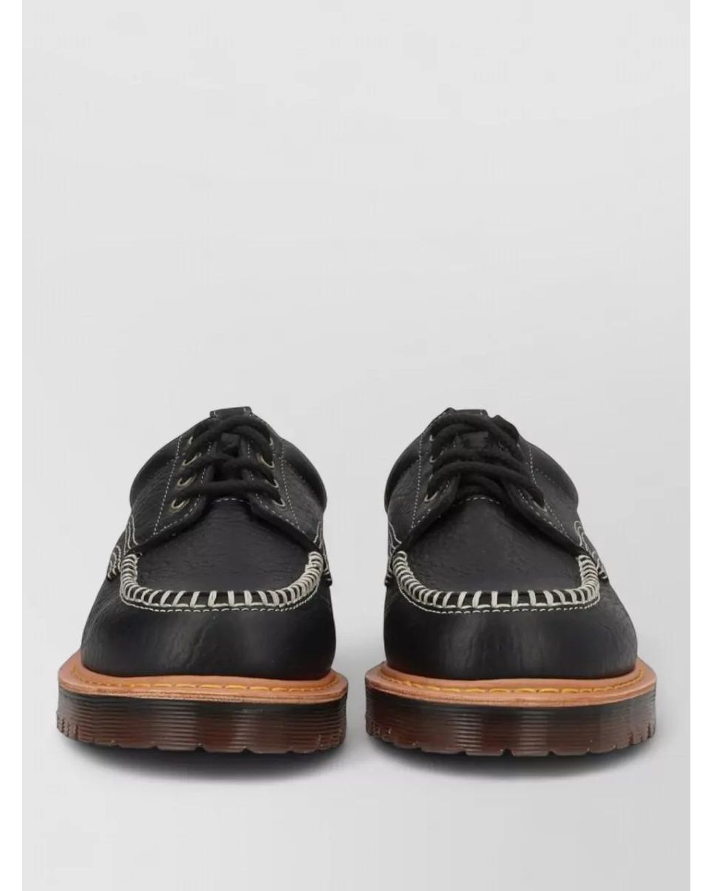 Dr. Martens Black Leather Moc Toe Brogues
