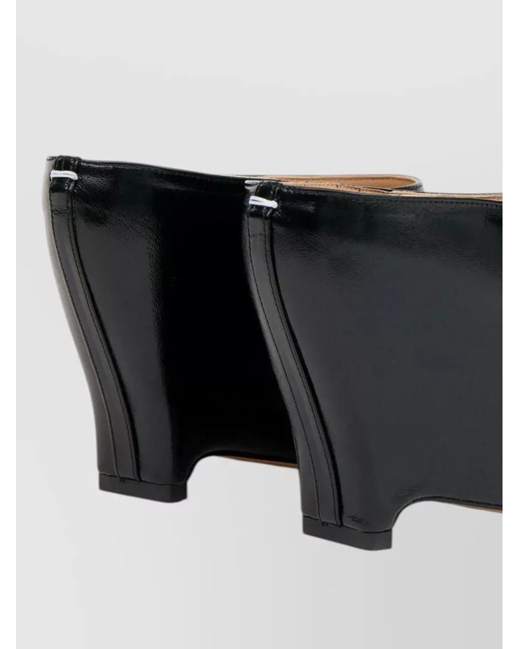 Maison Margiela Black Leather Pointed-Toe Mules