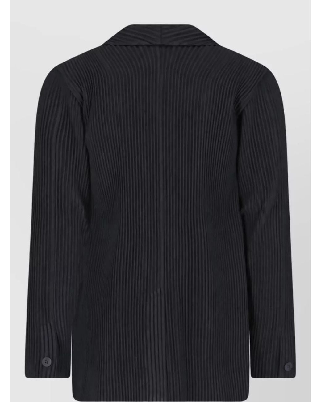 Homme Plissé Issey Miyake Blue Pleated Tailored Blazer for men