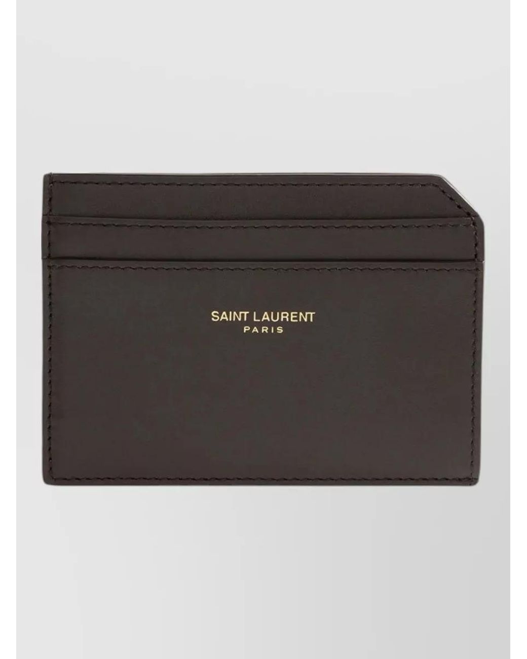 Saint Laurent Black Leather Card Holder for men