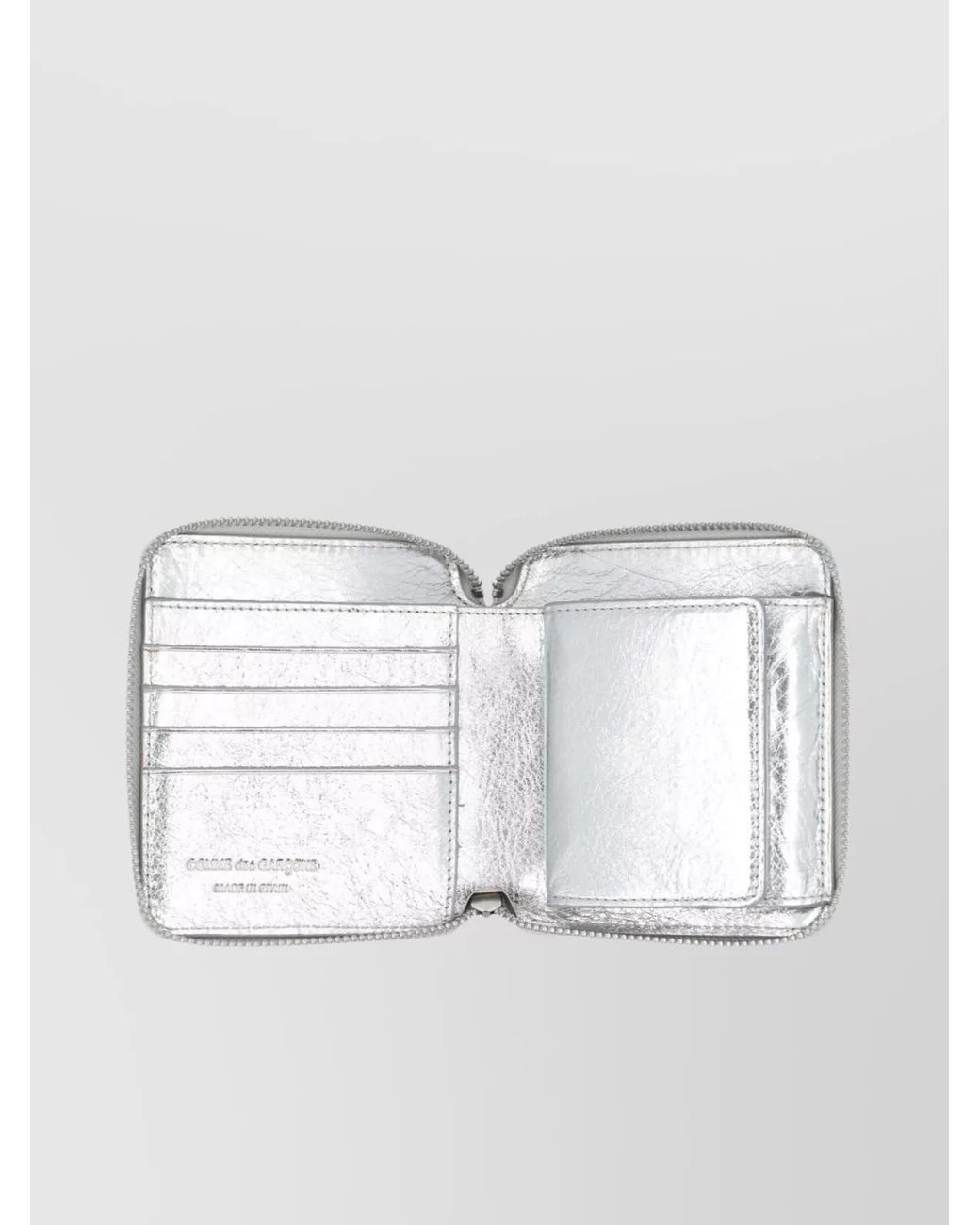Comme des Garçons White Leather Zip-Around Purse