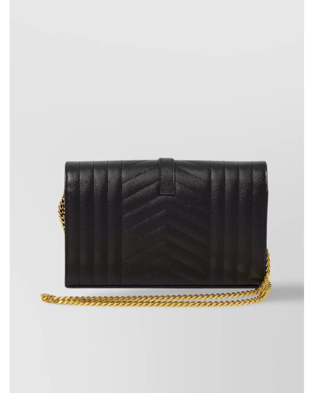 Saint Laurent Black Cassandre Chain Crossbody Bag