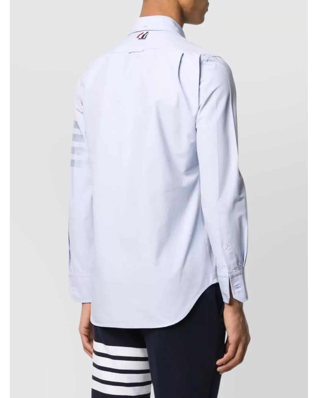 Thom Browne Blue Cotton Oxford Classic-Fit Shirt for men
