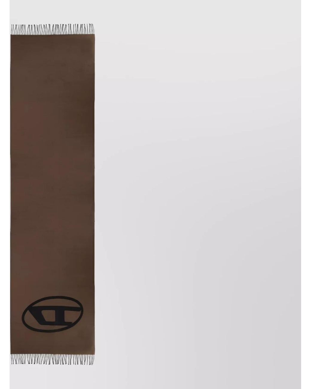 DIESEL Black Virgin Wool Scarf for men