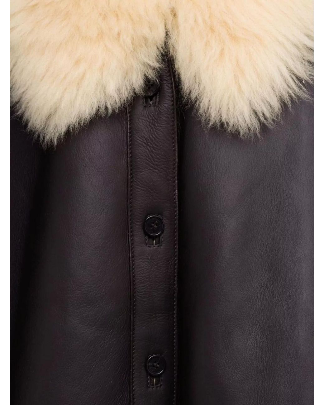 Acne Black Shearling Leather Jacket