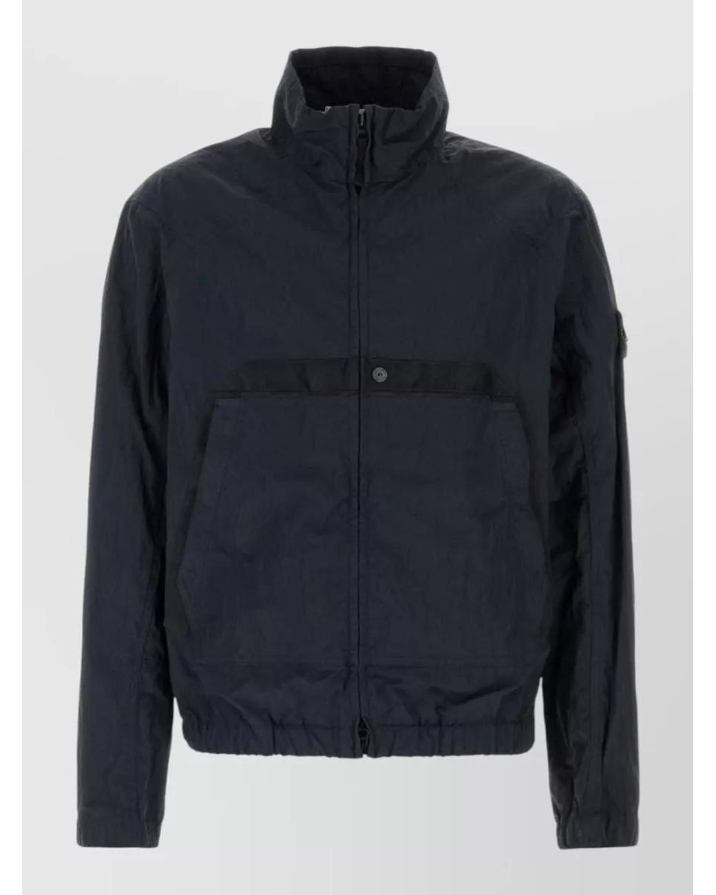 Stone Island Blue Nylon Padded Coat for men