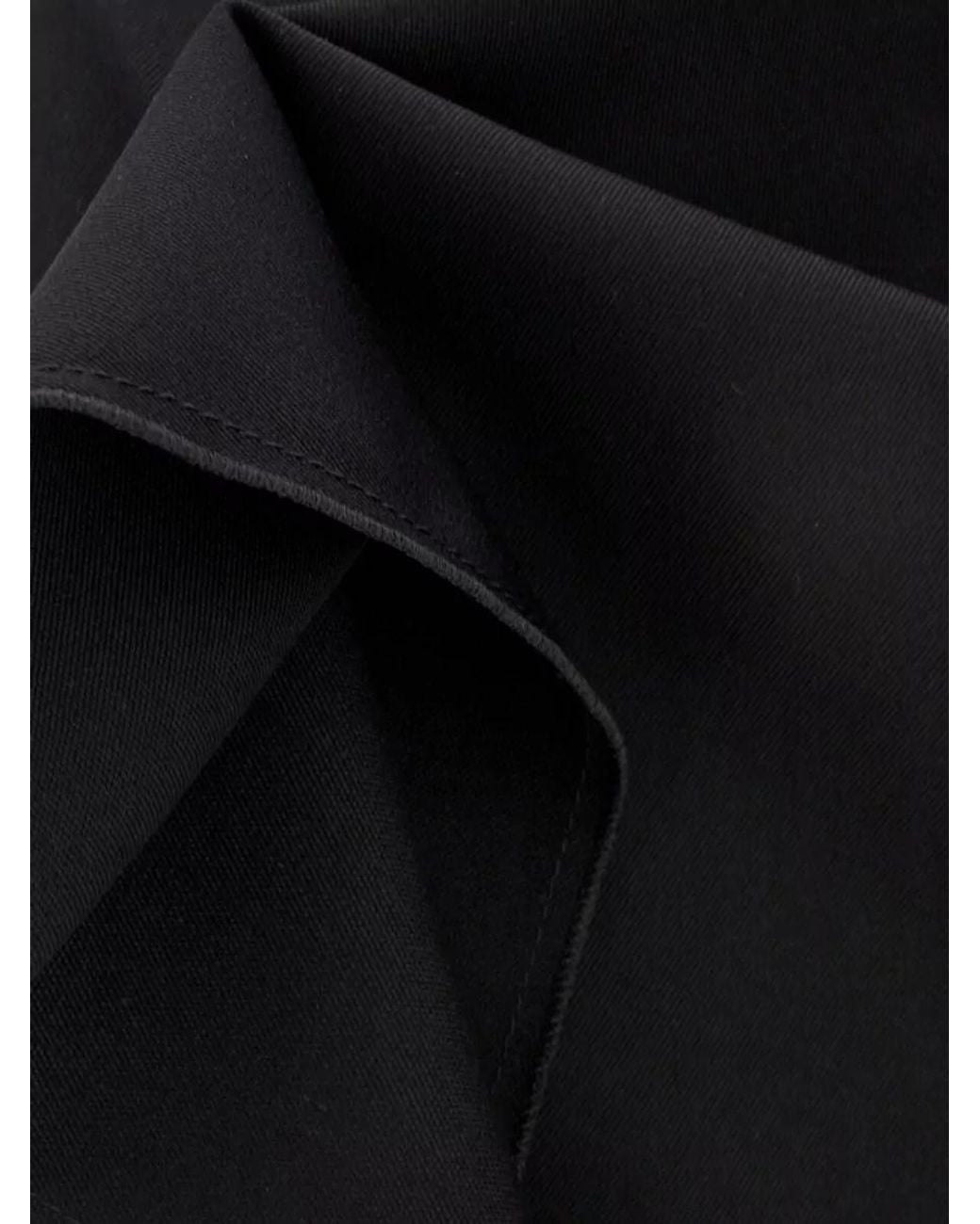 Lanvin Black Virgin Wool Asymmetric Skirt