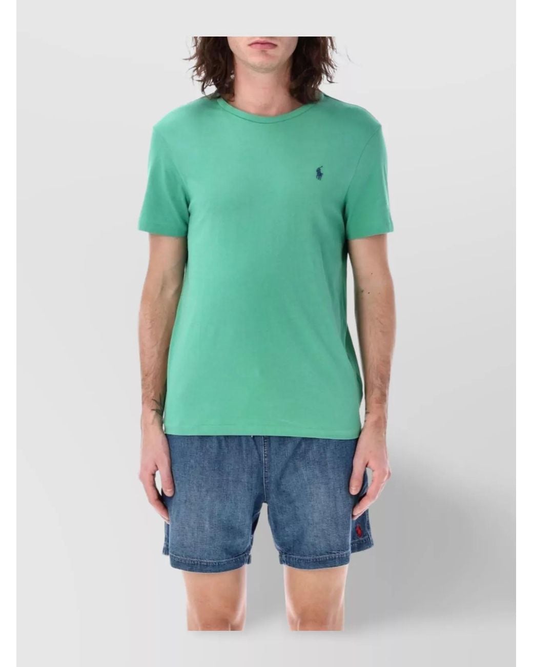 Polo Ralph Lauren Green Crew Neck Cotton T-Shirt for men