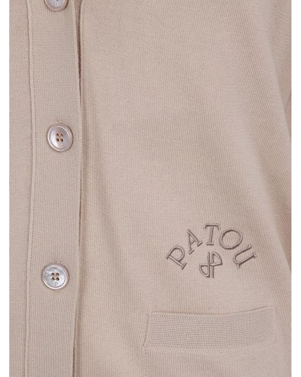 Patou Natural Cotton Collar Cardigan