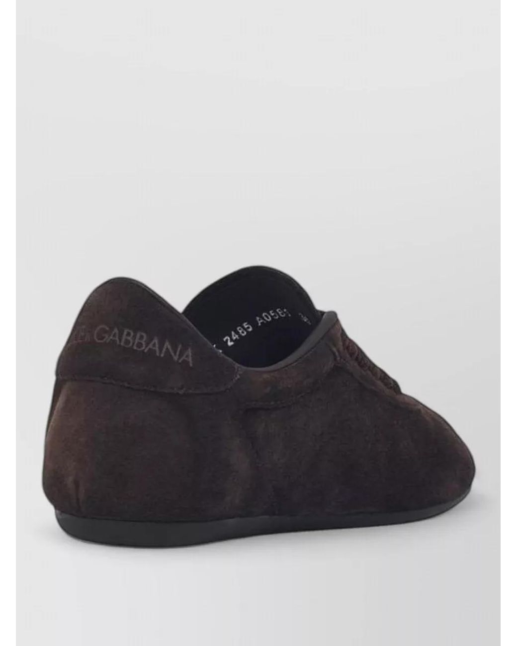 Dolce & Gabbana Black Suede Low-Top Sneakers