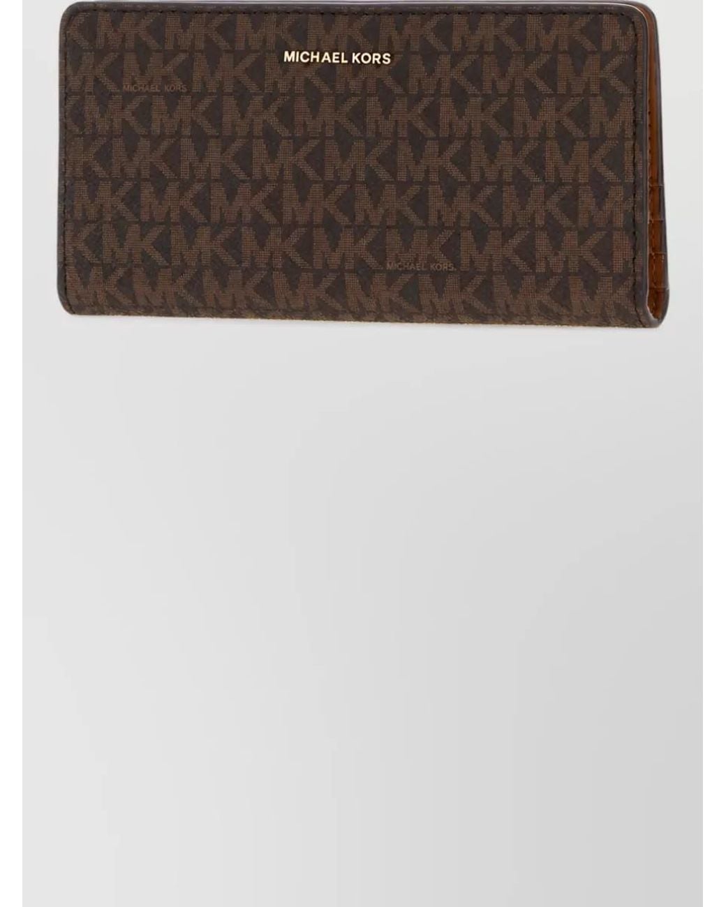 Michael Kors Brown Na Fabric Clutch Bag