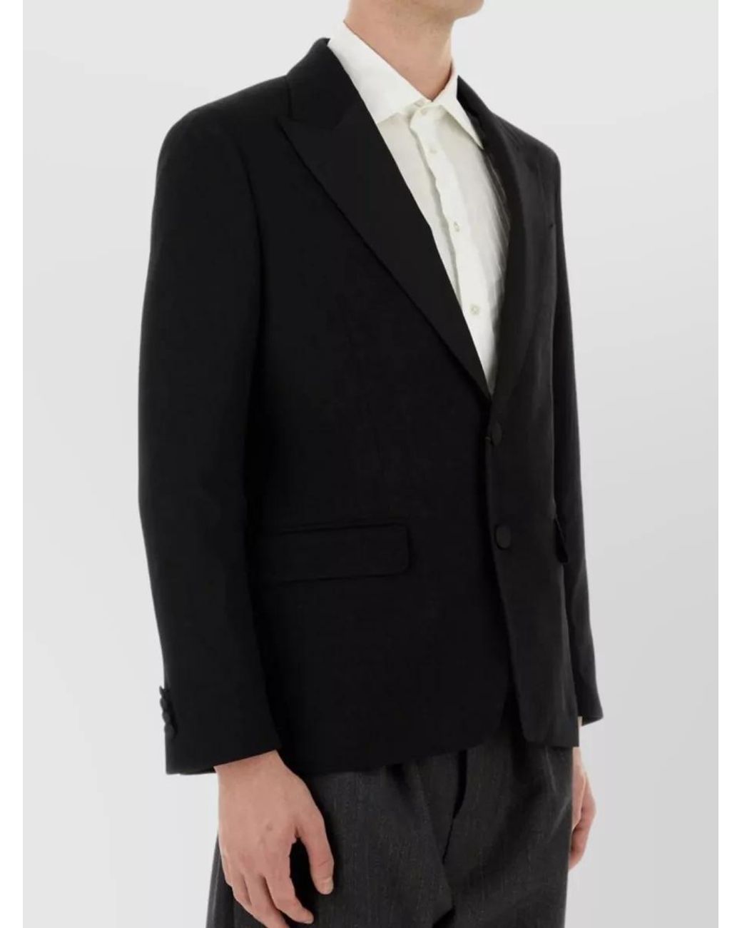 Etro Black Wool Single-Breasted Blazer for men