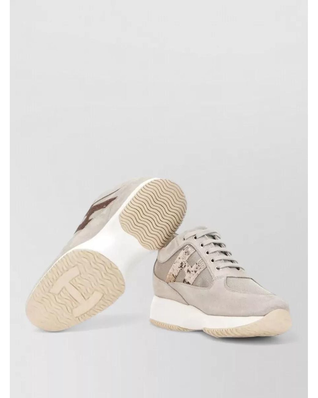 Hogan Natural Leather Low-Top Sneakers