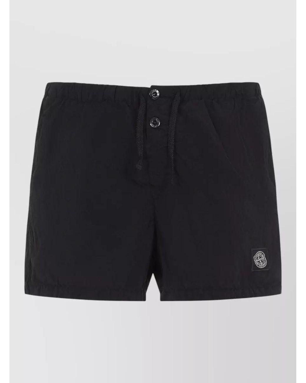 Stone Island Black Technical Swim Shorts for men