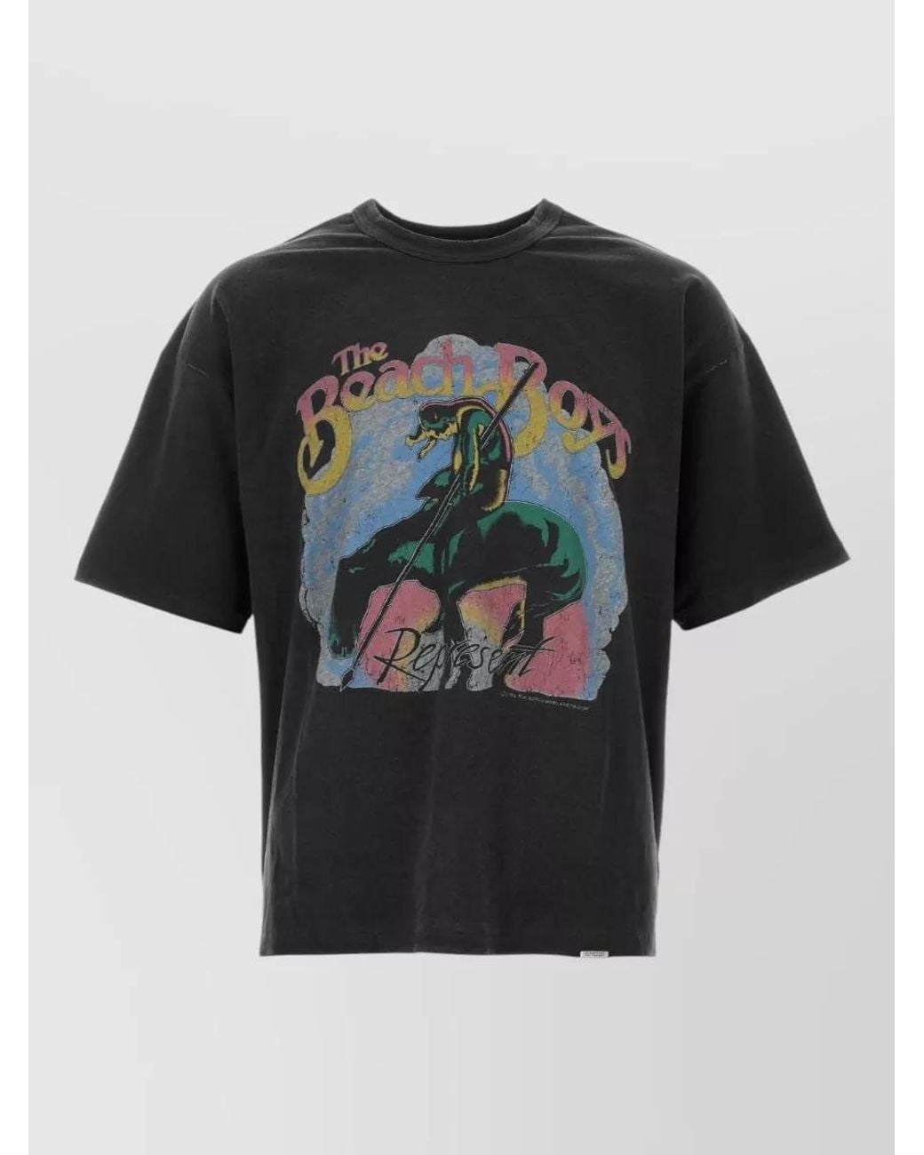 Represent Black Crew Neck T-Shirt for men