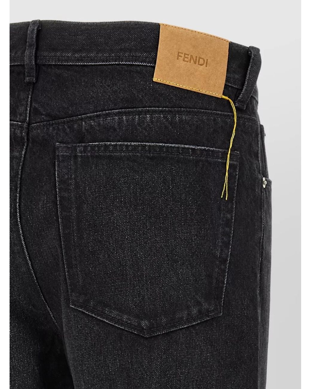 Fendi Black Denim Straight-Leg Jeans