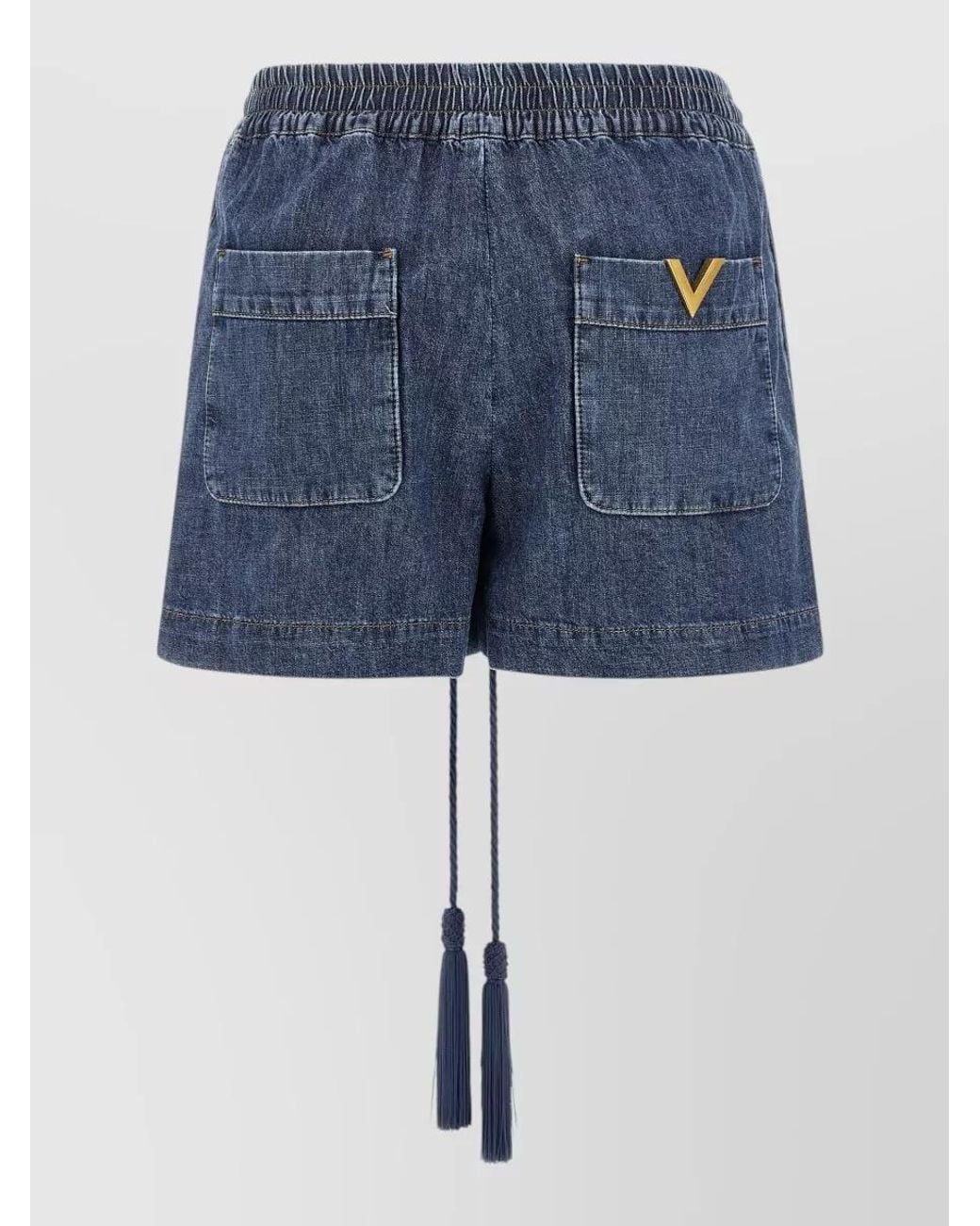 Valentino Garavani Blue Denim Knee-Length Shorts