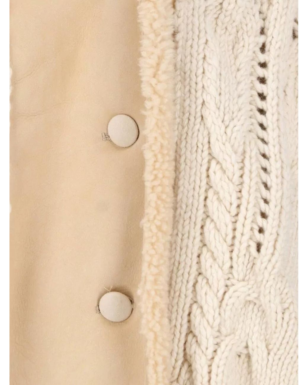 Ermanno Scervino Natural Virgin Wool V-Neck Long-Sleeve Cardigan